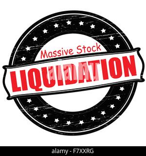 Massive stock liquidation Stock Vector