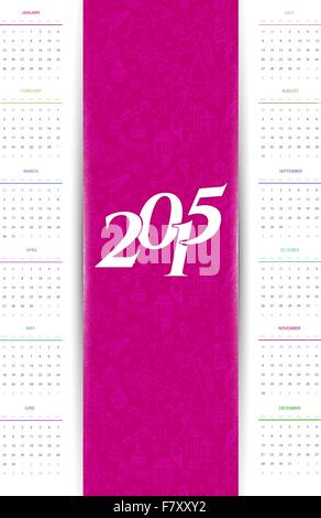 Calendar for 2015 Stock Vector