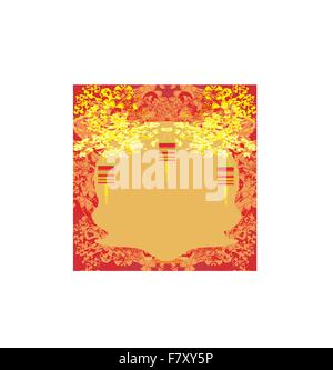 lanterns will bring good luck and peace to prayer during Mid-Aut Stock Vector