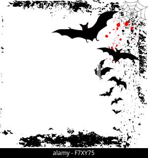 Halloween background with bats Stock Vector