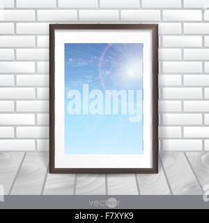 Photo Frame On The Wall Stock Vector