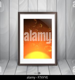 Photo Frame On The Wall Stock Vector