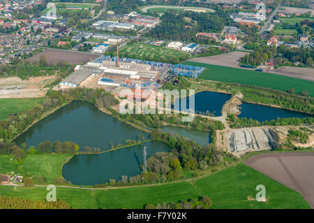 industrial zone of vechta from above, vechta district, niedersachsen, germany