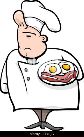 english chef cartoon illustration Stock Vector