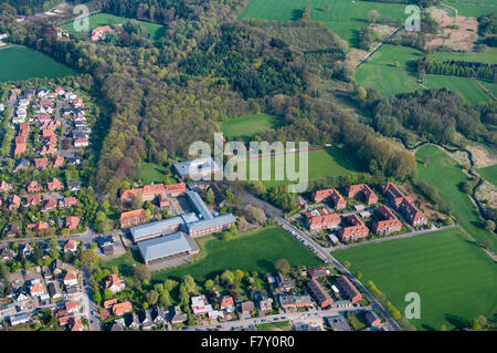 vechta from above, vechta district, niedersachsen, germany