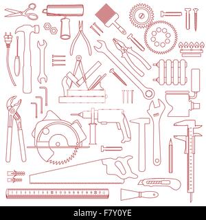 tool pattern Stock Vector