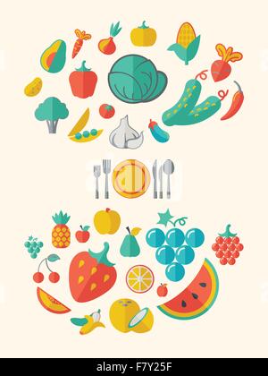 Healthy Food Infographic Template. Stock Vector
