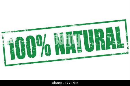 One hundred percent natural Stock Vector