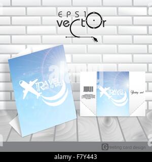 Greeting Card Design, Template Stock Vector