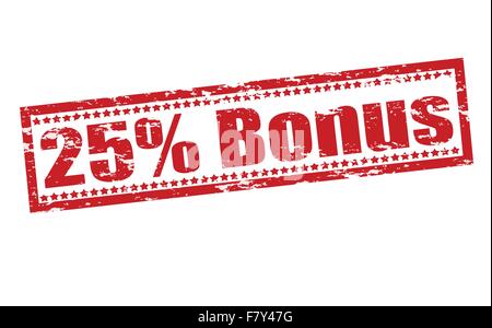 Twenty five percent bonus Stock Vector