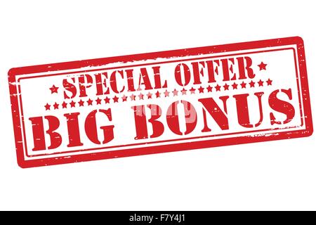 Special offer big bonus Stock Vector