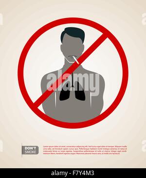 Silhouette man with cigarette Stock Vector