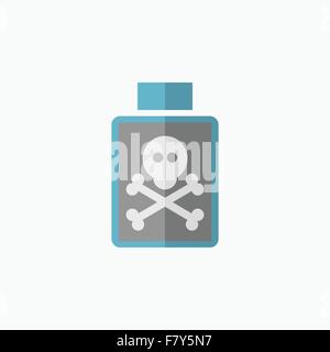 Poison Flat Icon Stock Vector