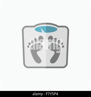 Weight Flat Icon Stock Vector