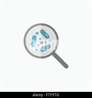 Bacterium Flat Icon Stock Vector