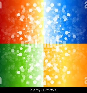 Four blurry lights backgrounds Stock Vector