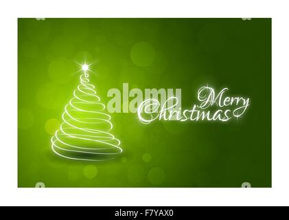 Green Christmas Card Stock Vector