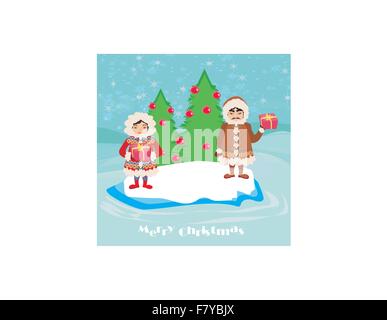 Eskimos holidays Stock Vector