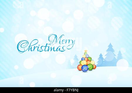 Merry Christmas Landscape Stock Vector