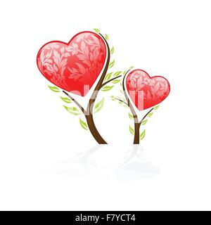 Valentine tree Stock Vector