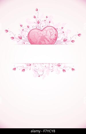 Valentines Day Card Template Stock Vector