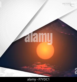Abstract Background With White Paper Layers Stock Vector