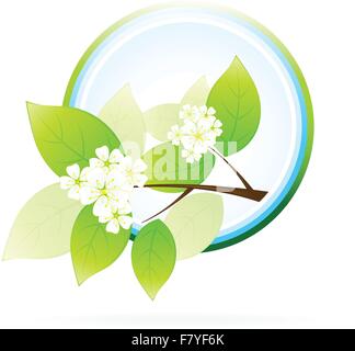 Green Tree Branch Icon Stock Vector