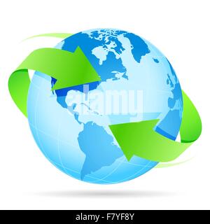 Icon Planet Earth with Arrow Stock Vector Image & Art - Alamy