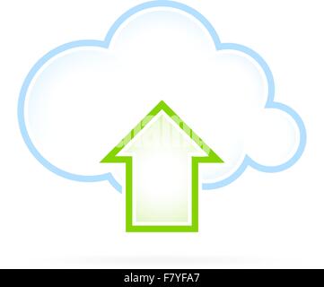 Cloud Computing Icon Upload Stock Vector