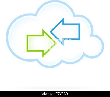 Cloud Computing Icon Communication Stock Vector