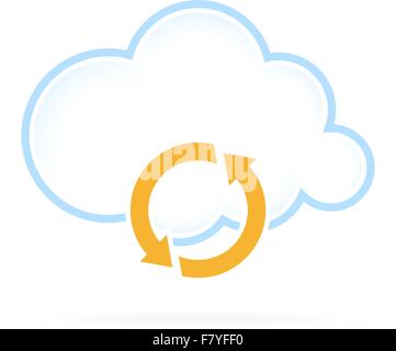 Cloud Computing Icon Conversion Stock Vector