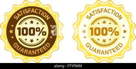 100 Satisfaction Guaranteed Label Stock Vector