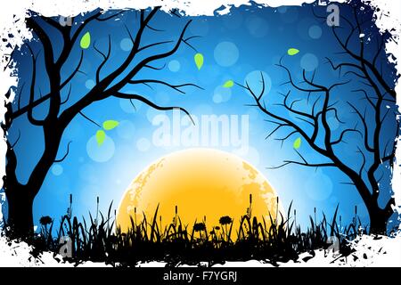 Grungy Sunrise Background Stock Vector
