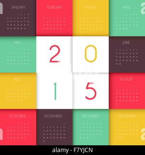 Calendar for 2015 year Stock Vector