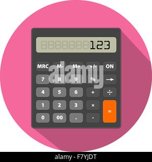 Calculator image in flat style Stock Vector