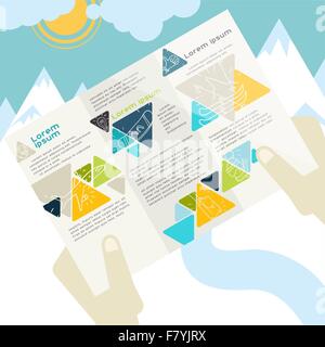 Flat Design, Brochure Template Stock Vector