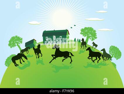 paddock Stock Vector