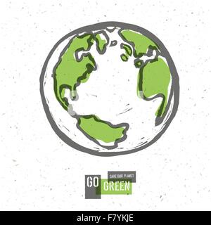 go green ecology poster vector illustration design Stock Vector Image ...