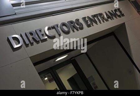 The Manchester United FC Directors Entrance, Old Trafford,Manchester,England,UK - is management on the line after recent results ? Stock Photo