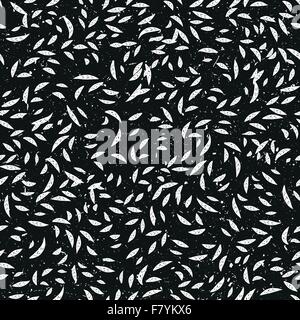 Green leaves seamless pattern. Vector Stock Vector