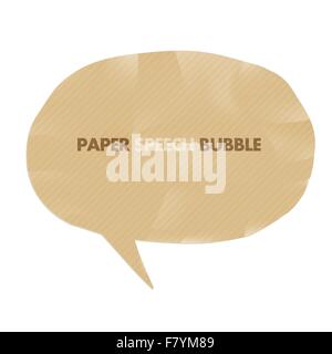 Paper speech bubble. Vector Stock Vector