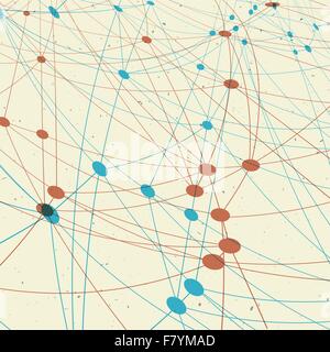 Retro connection background, vector Stock Vector