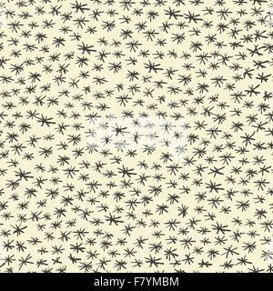Hand-drawn asterisk seamless pattern. Vector Stock Vector