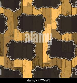 Seamless Wild West Labels Pattern. Vector Stock Vector