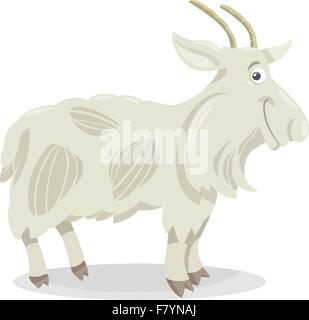 goat farm animal cartoon illustration Stock Vector