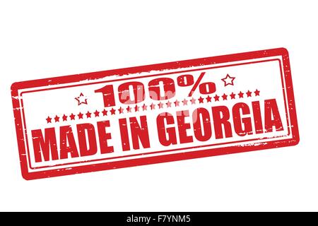 One hundred percent made in Georgia Stock Vector