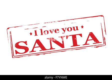 I love you Santa Stock Vector