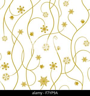 Saemless winter pattern, snowflakes - vector illustration Stock Vector