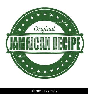 Jamaican recipe Stock Vector
