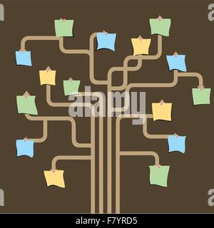 blank paper note graph tree stock vector Stock Vector